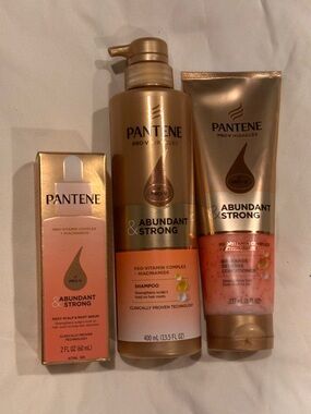 Pantene Pro-V Miracles Abundant & Strong Shampoo Conditioner Serum 3PC Set